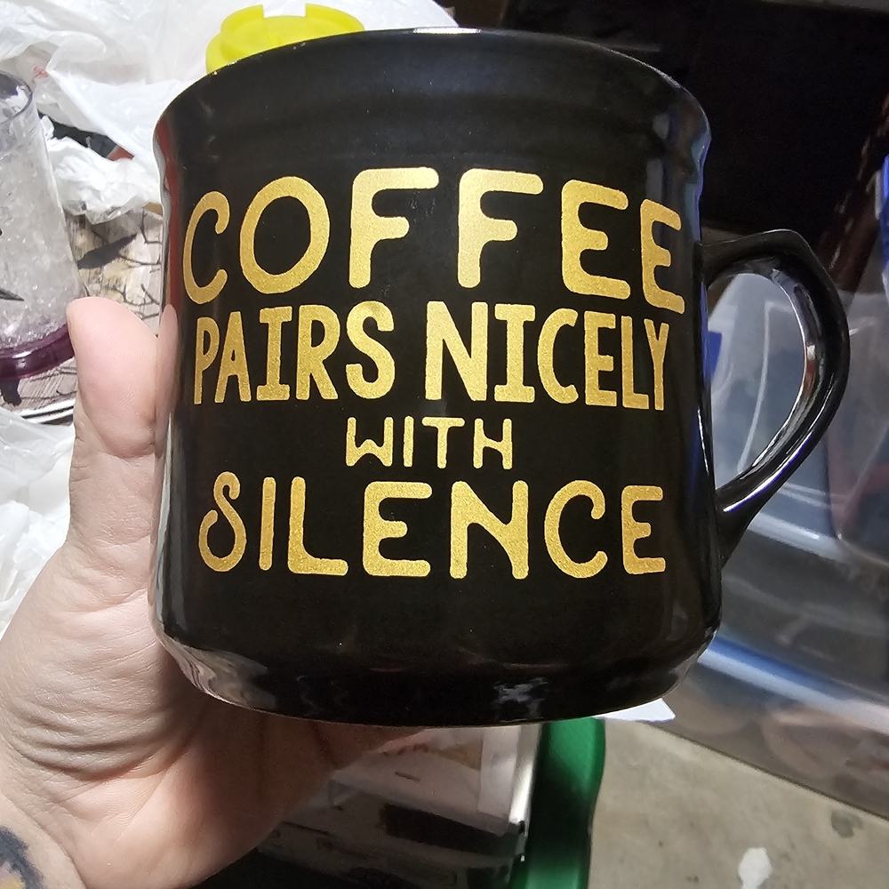 Boston Warehouse Black and Gold Mug